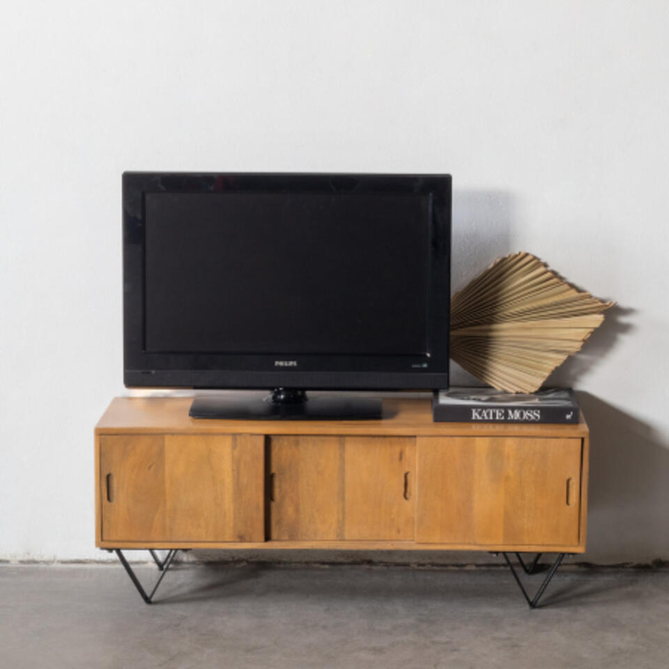 Giga Meubel - Tv-meubel Retro - 120x40x45cm - Hout - Metaal - Ubud