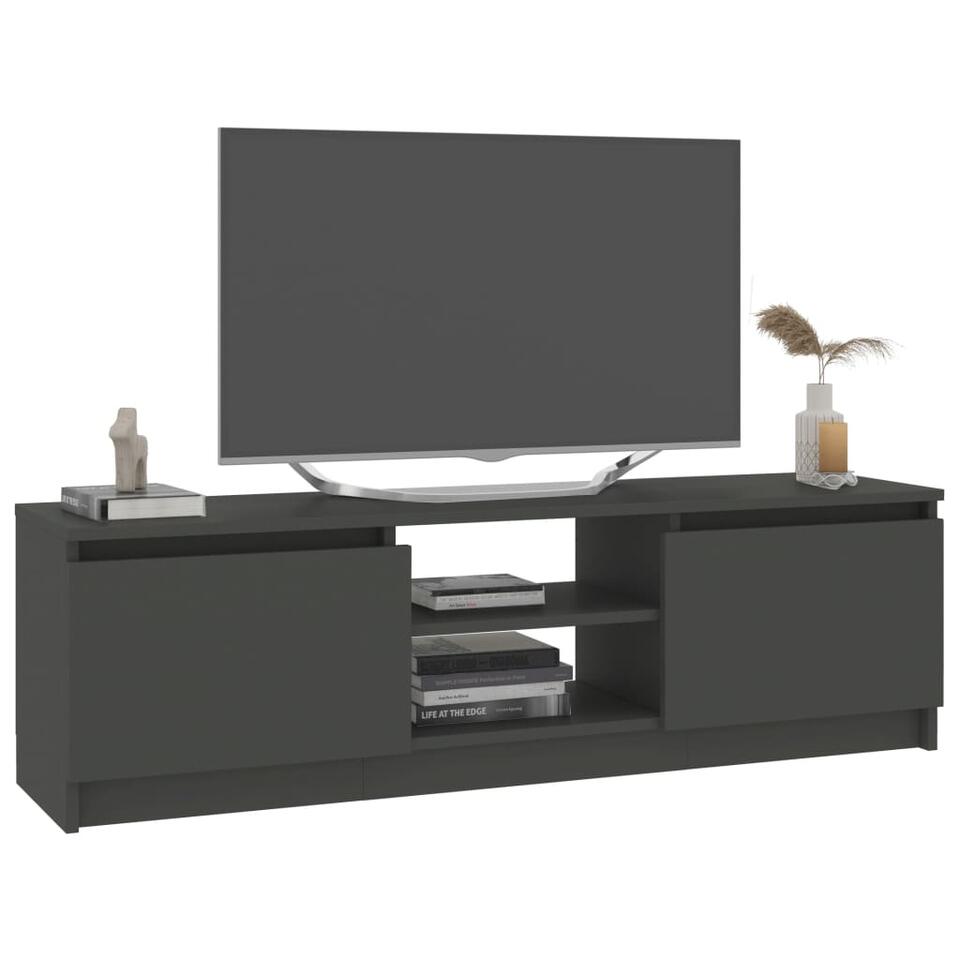 vidaXL Tv-meubel 120x30x35,5 cm bewerkt hout grijs