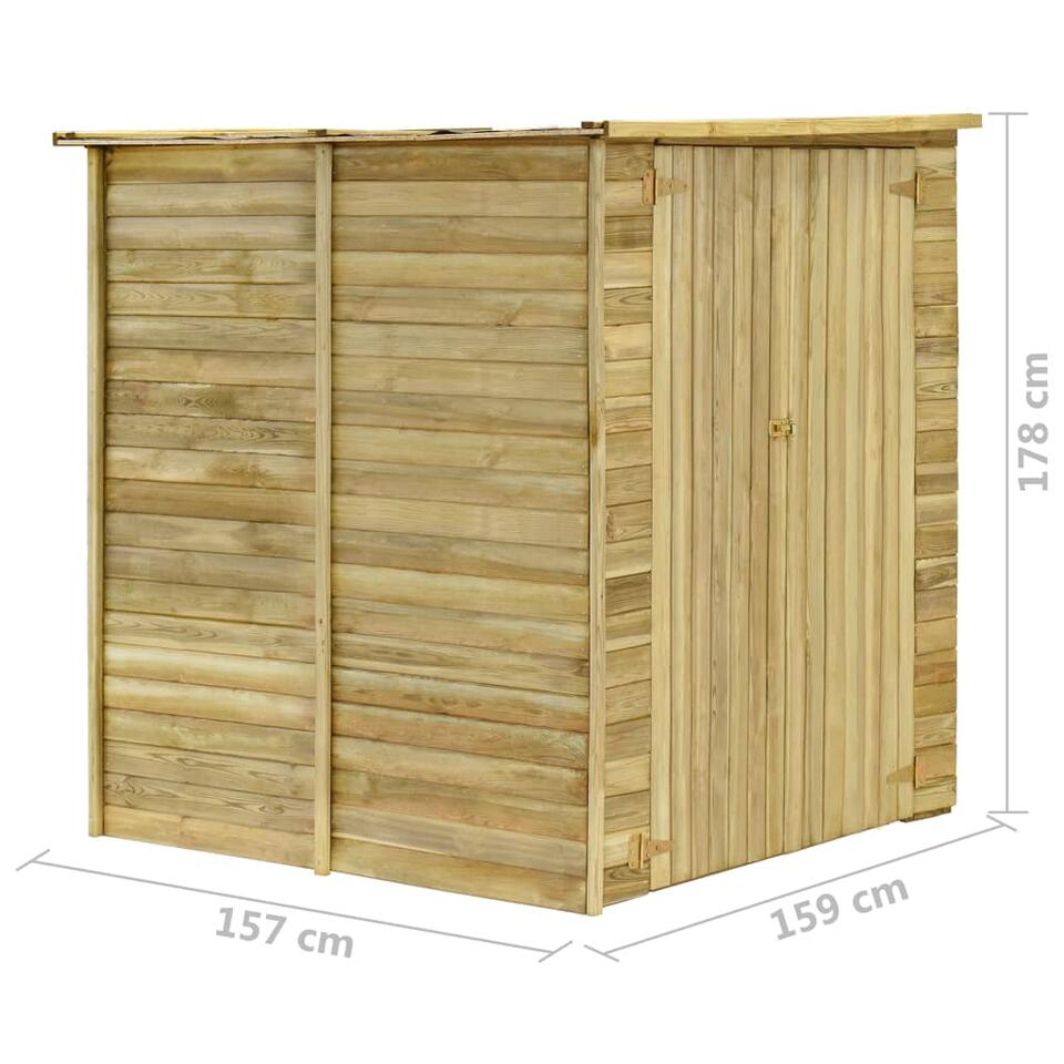 vidaXL Tuinhuis 157x159x178 cm geïmpregneerd grenenhout
