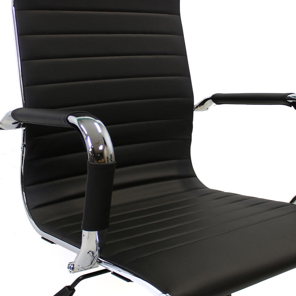 overeenkomst Je zal beter worden Verbeelding Industriële bureaustoel Matt zwart hoog - 50x55x112 cm | Leen Bakker