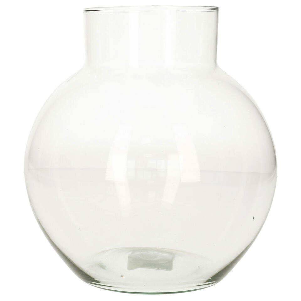 Aanvankelijk vergelijking zakdoek Hakbijl vaas - bolvormig - 19 x 20 cm - glas - 2L | Leen Bakker