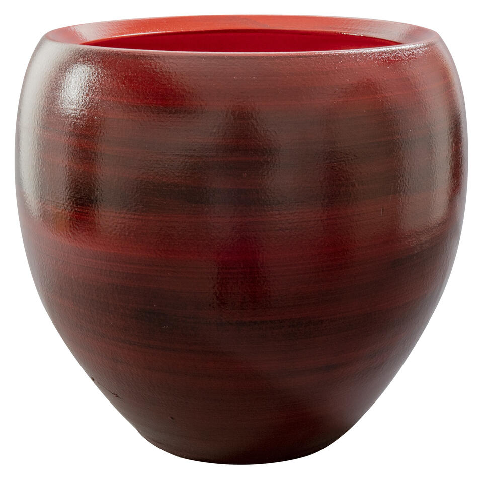 Steege Bloempot - wijn rood - design keramiek - 33 x cm | Bakker