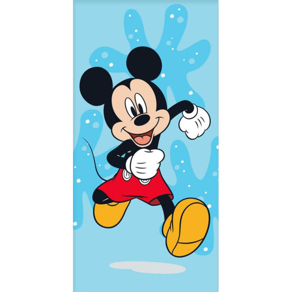 Arbeid De vreemdeling Cursus Disney Mickey Mouse Strandlaken Run - 70 x 140 cm - Katoen | Leen Bakker
