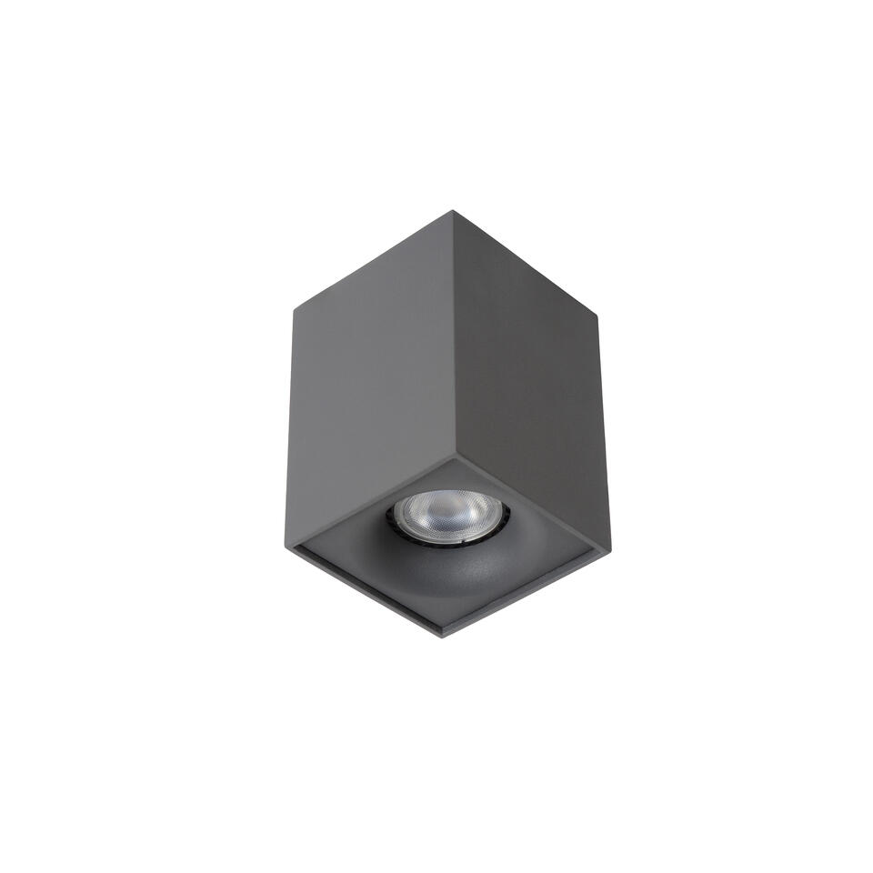Lucide BENTOO-LED - Plafondspot - LED Dimb. - GU10 - 1x5W 3000K - Grijs