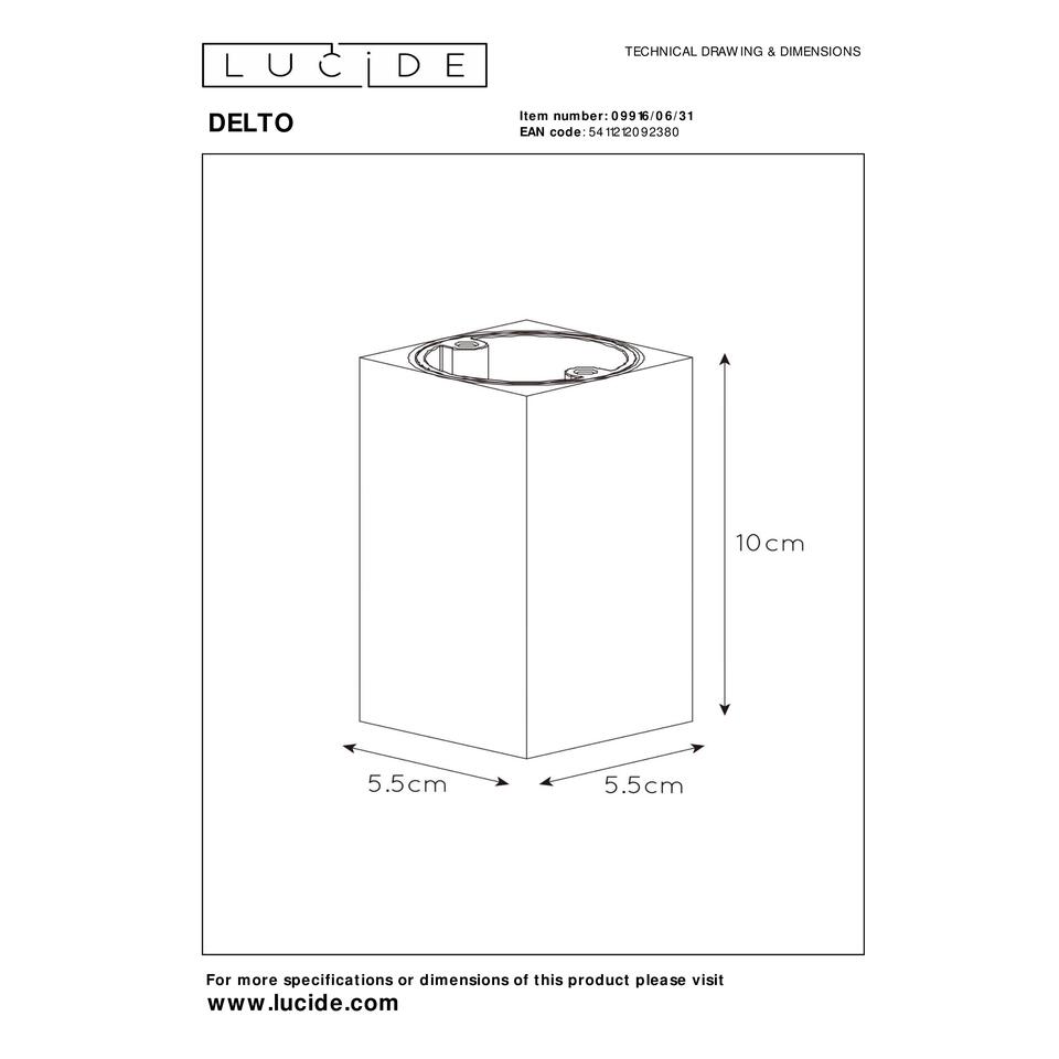 Lucide DELTO - Plafondspot - LED Dim to warm - GU10 - 1x5W 2200K/3000K - Wit