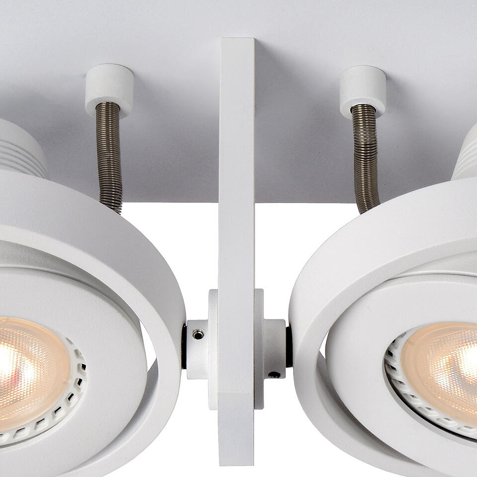 Lucide LANDA - Plafondspot - LED Dim to warm - GU10 - 2x5W 2200K/3000K - Wit