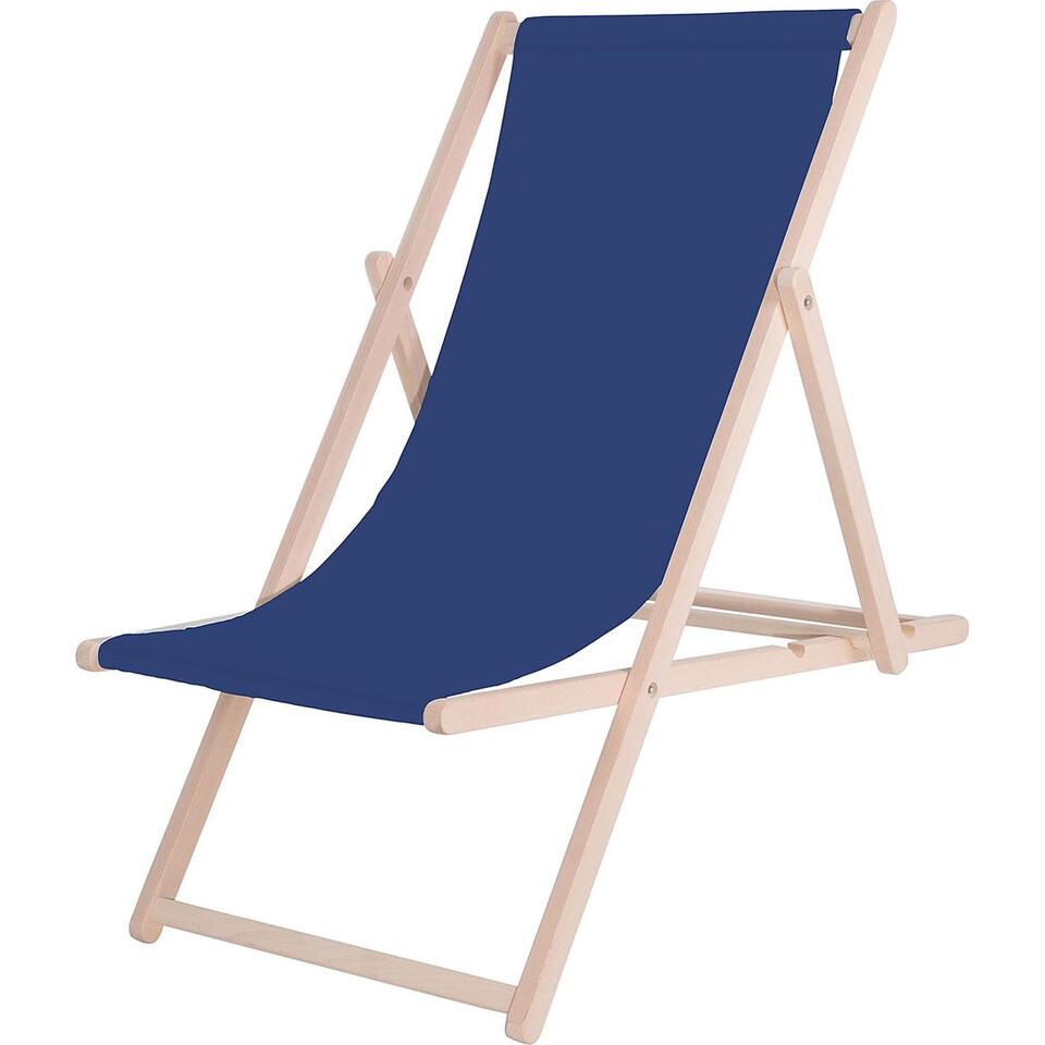 Platinet inklapbare strandstoel - Verstelbaar - Blauw product