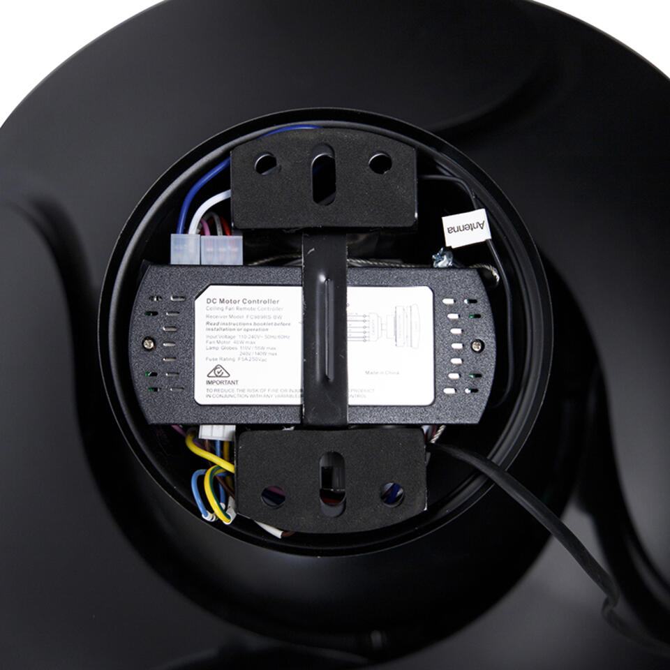 QAZQA Plafondventilator zwart met afstandsbediening 5-lichts - Gaiola