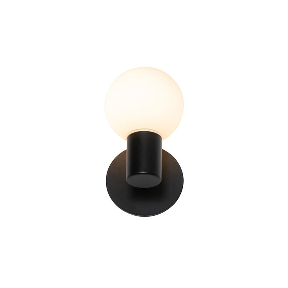 QAZQA Moderne wandlamp zwart IP44 - Cederic Up