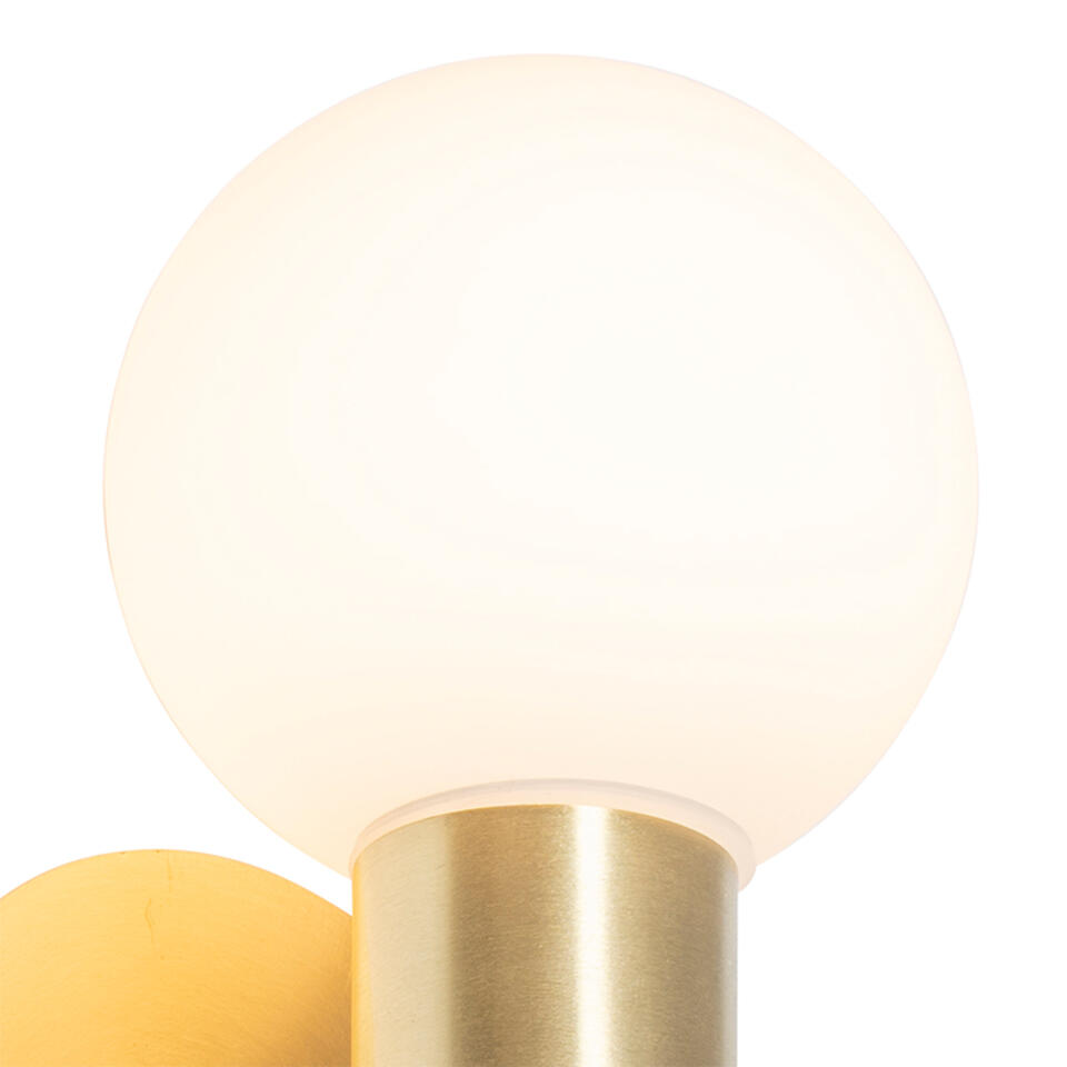 QAZQA Moderne wandlamp goud IP44 2-lichts - Cederic