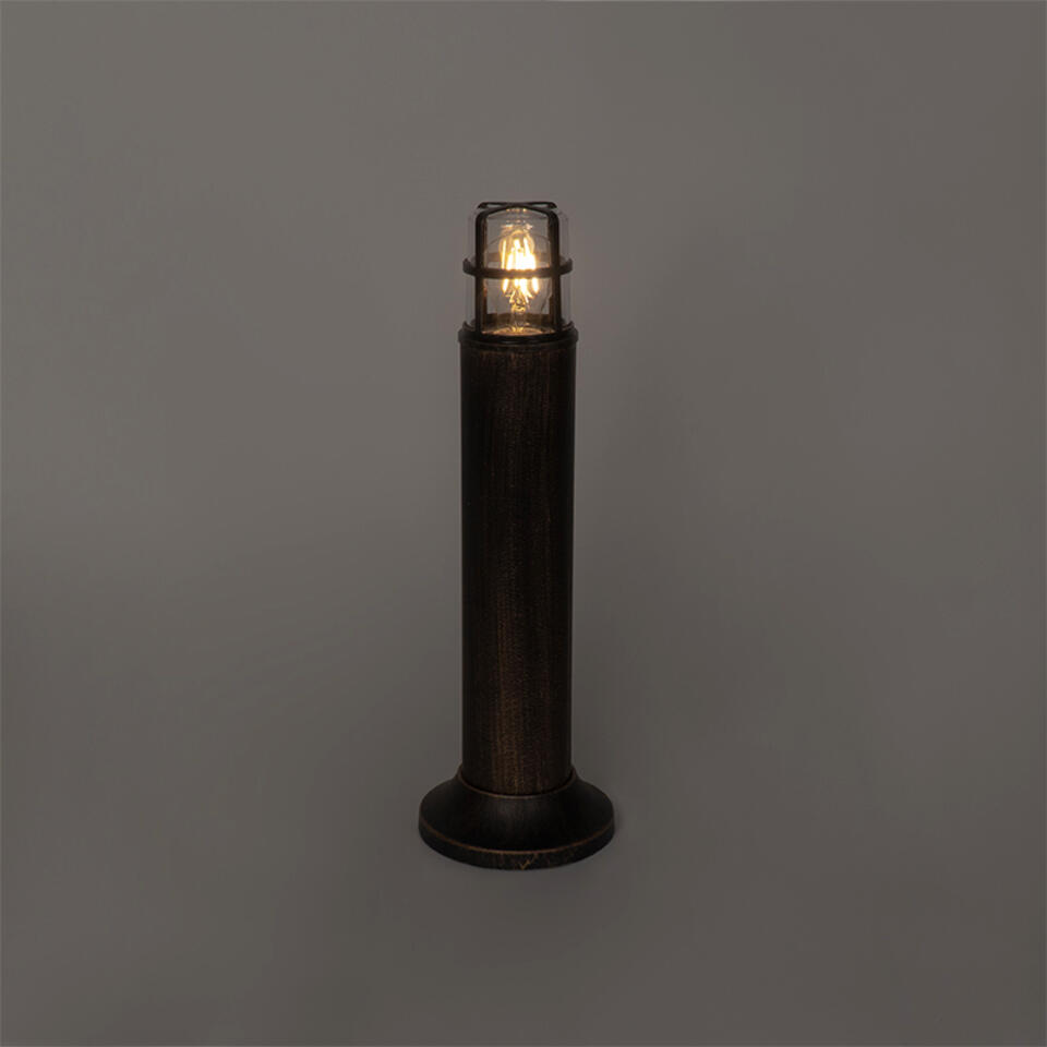 QAZQA Vintage staande buitenlamp antiek goud IP54 50 cm - Kiki