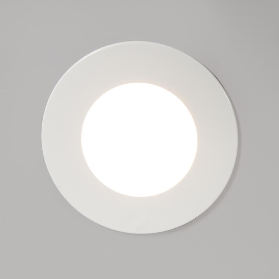 QAZQA Set van 3 badkamer inbouwspots rond LED 5W wit waterdicht - Blanca