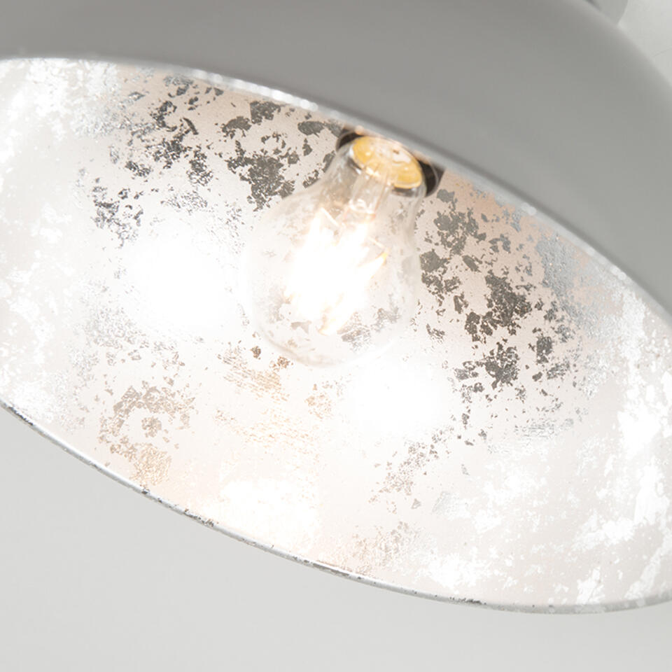 QAZQA Plafondlamp grijs met zilver 30 cm - Magna Basic