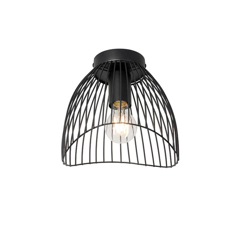 QAZQA Design plafondlamp zwart 20 cm - Pua