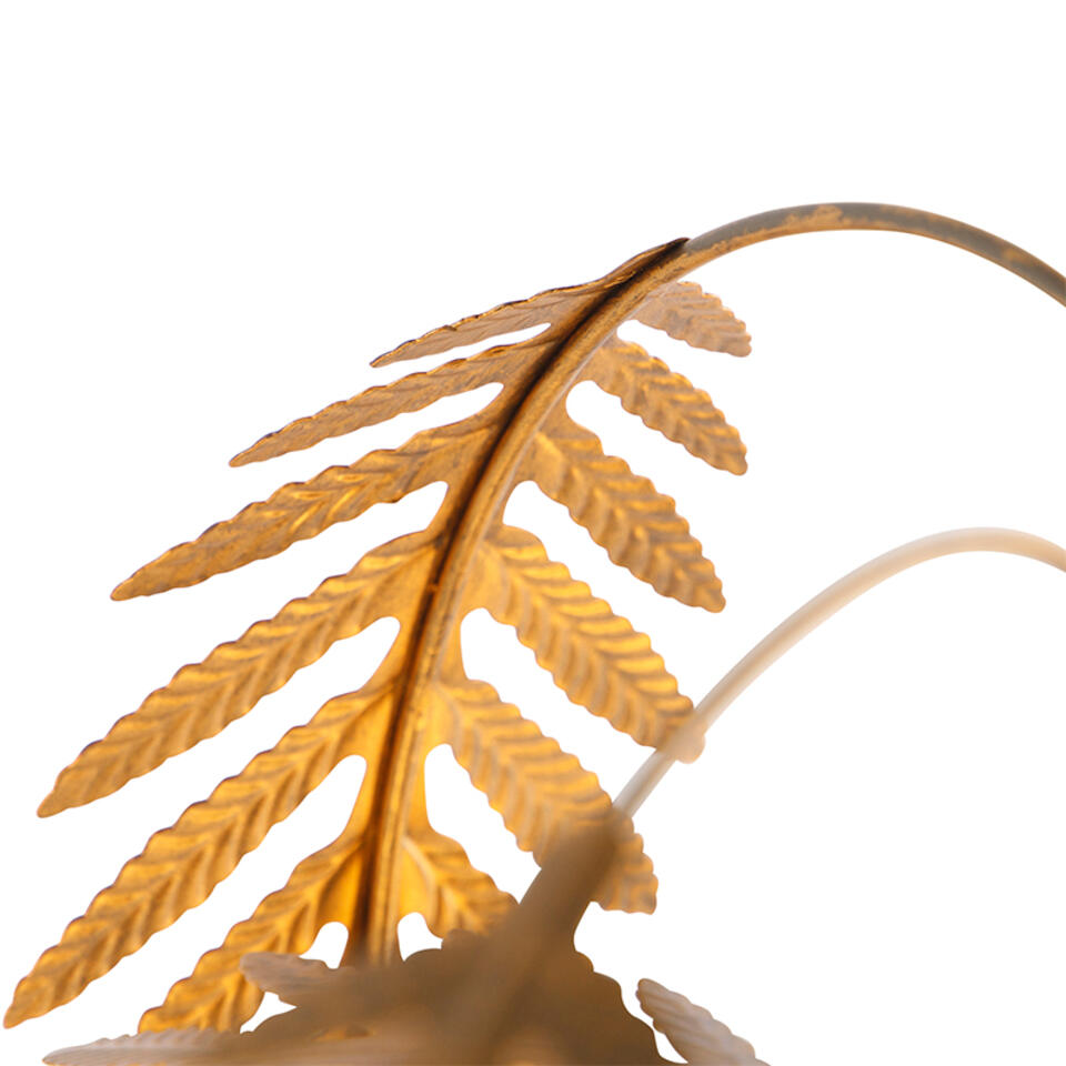QAZQA Art Deco tafellamp goud 3-lichts - Botanica