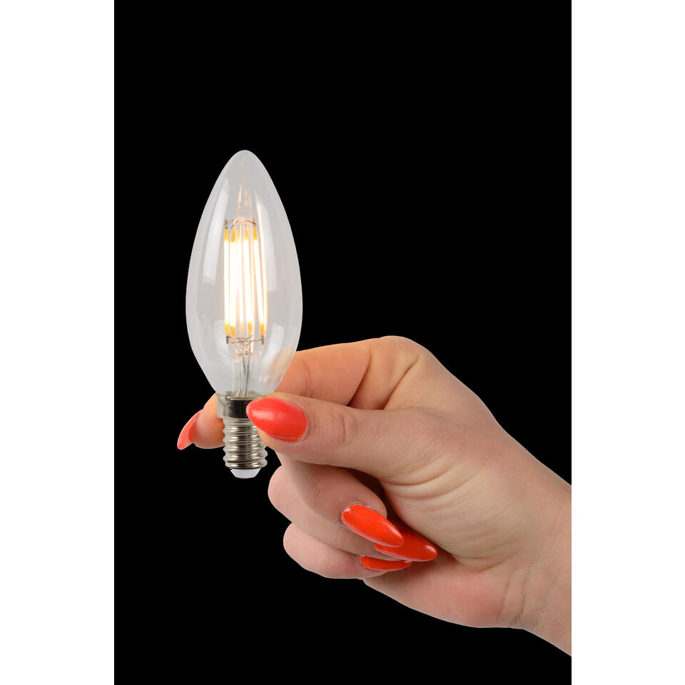 Ampoule LED E14 HOTTE en verre transparent Ø6cm - Keria et Laurie