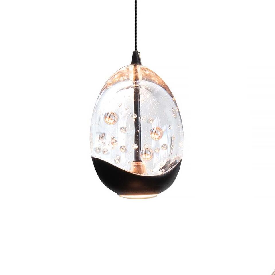 Highlight Hanglamp Clear Egg 5 lichts Ø 30 cm helder-zwart