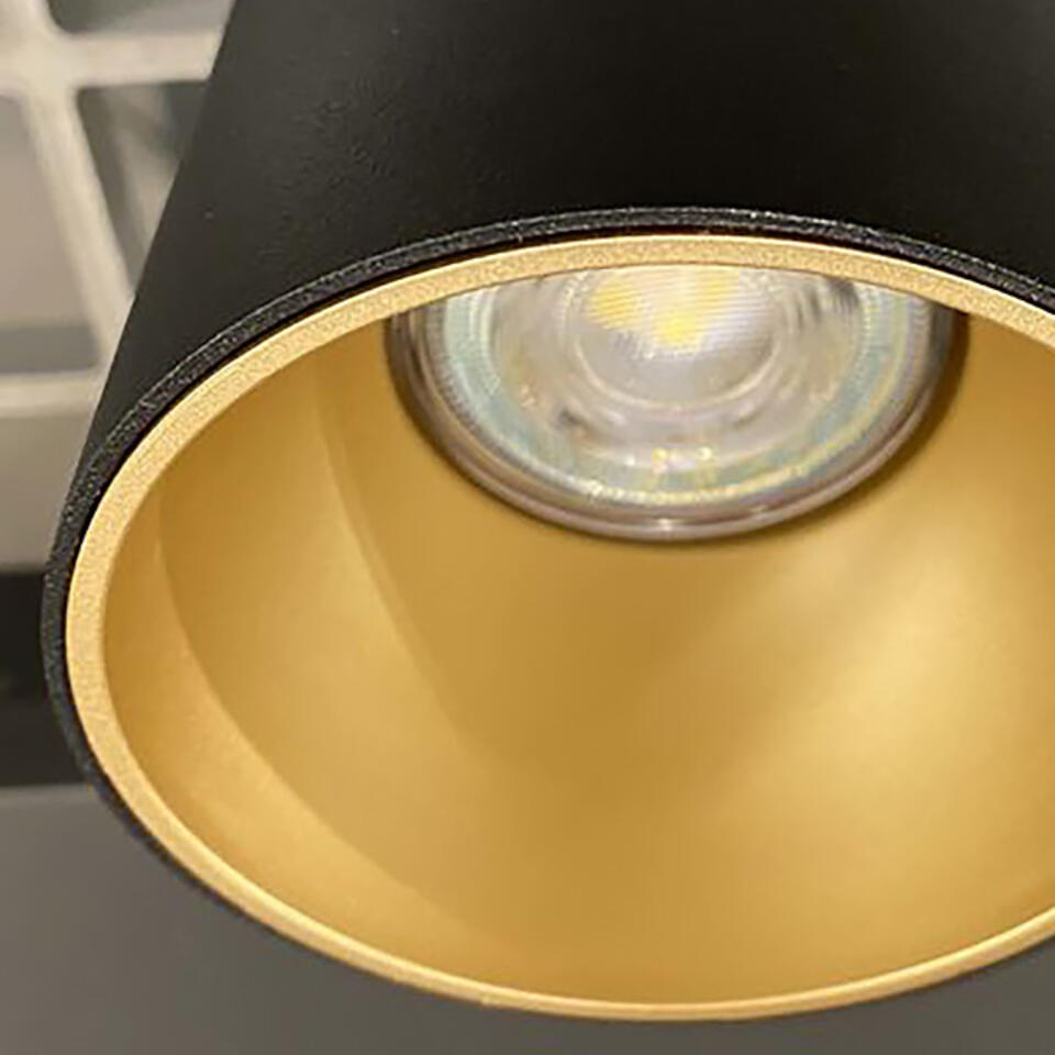 Nowodvorski Spot Eye Tone 3 lichts H 13 cm zwart - goud