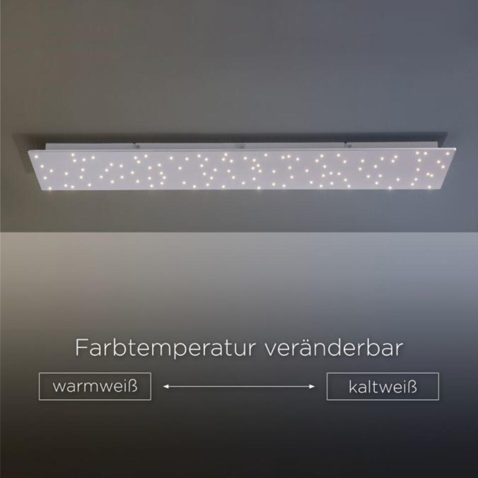 Paul Neuhaus Plafondlamp Sparkle L 100 cm B 25 cm mat chroom