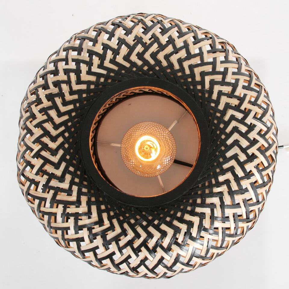 Anne Light & home Tafellamp Maze H 30 cm Bamboe zwart beige