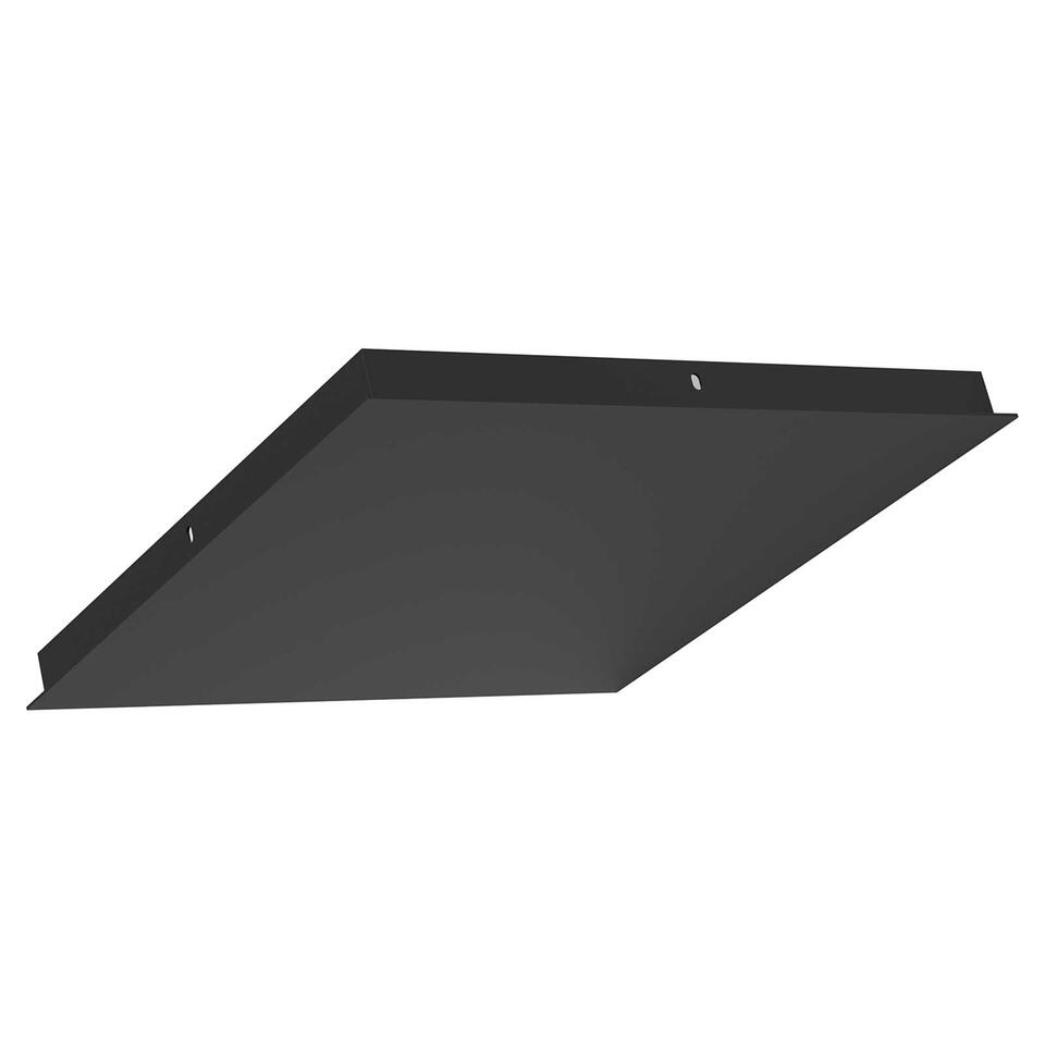 Ylumen Plafondplaat vierkant B 45 cm zonder gaten zwart