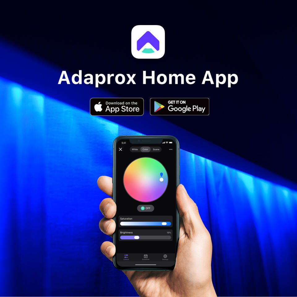 Adaprox - Led light strip 5m en RGB wifi en of bleutooth - Alexa/