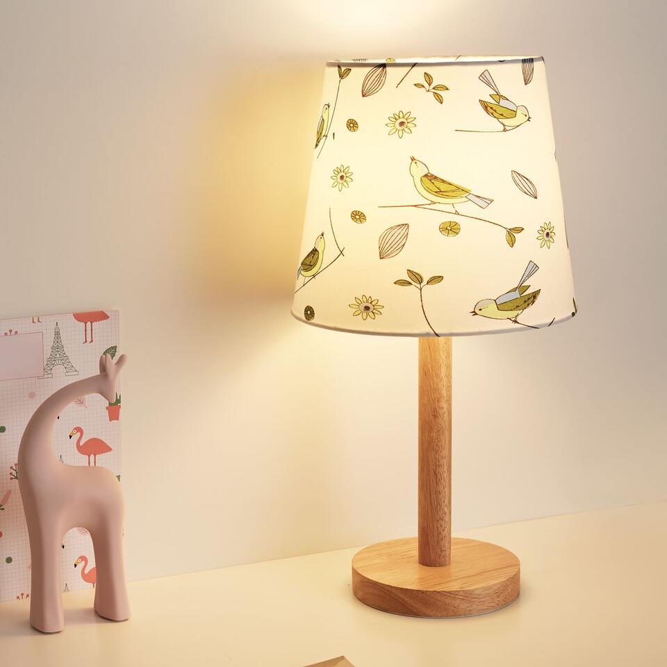 Pauleen Cute Bird Tafellamp Kinderlamp - E27 - hout