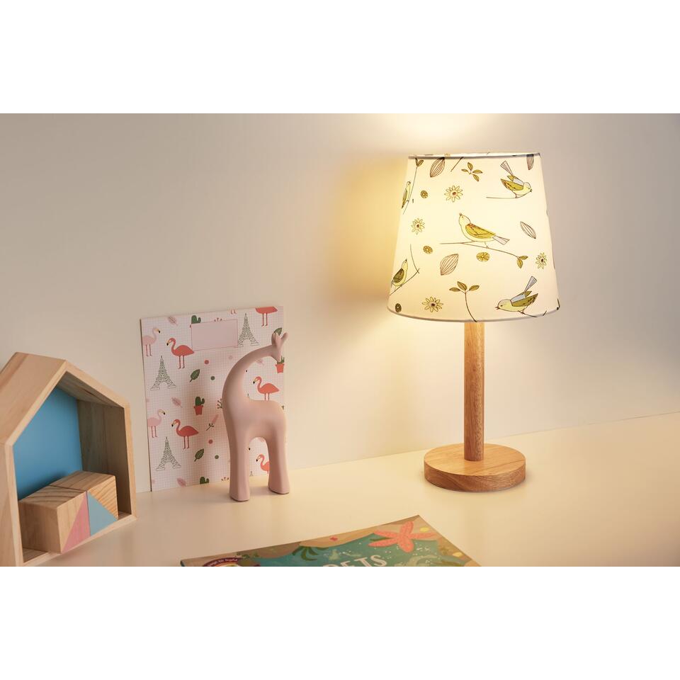 Pauleen Cute Bird Tafellamp Kinderlamp - E27 - hout