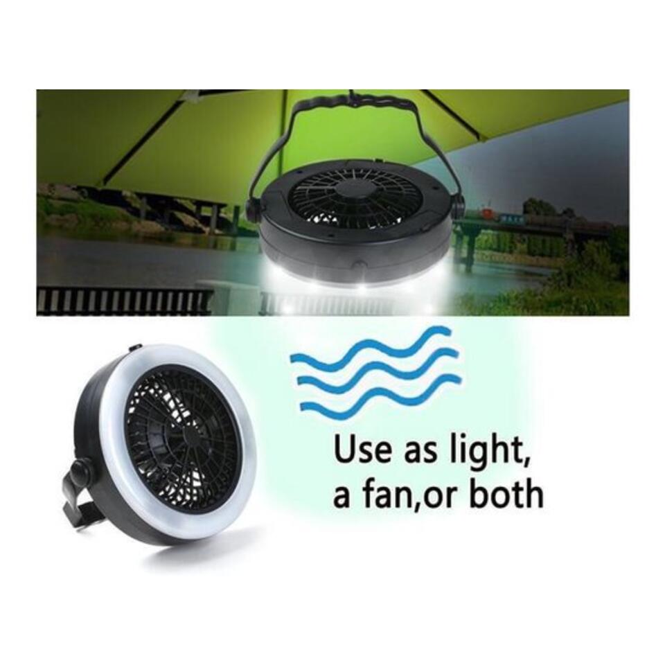 Benson - Ventilator met LED-verlichting - Plastic - Zwart