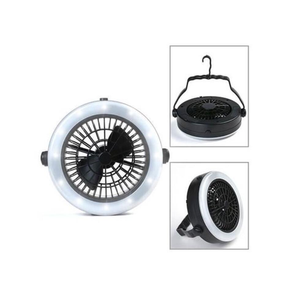 Benson - Ventilator met LED-verlichting - Plastic - Zwart
