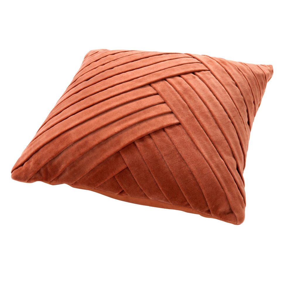 GIDI - Sierkussen velvet 45x45 cm - Potters Clay - oranje
