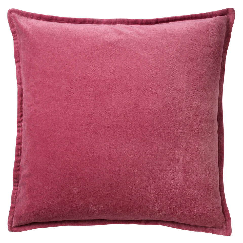 CAITH - Kussenhoes velvet 100% katoen 50x50 cm - Heather Rose - roze