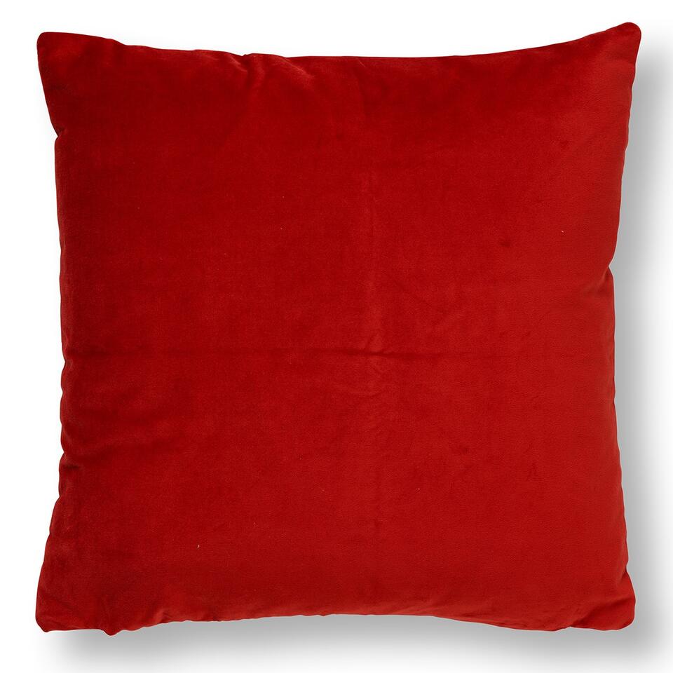PEMM - Kussenhoes velvet Aurora Red 45x45 cm - rood