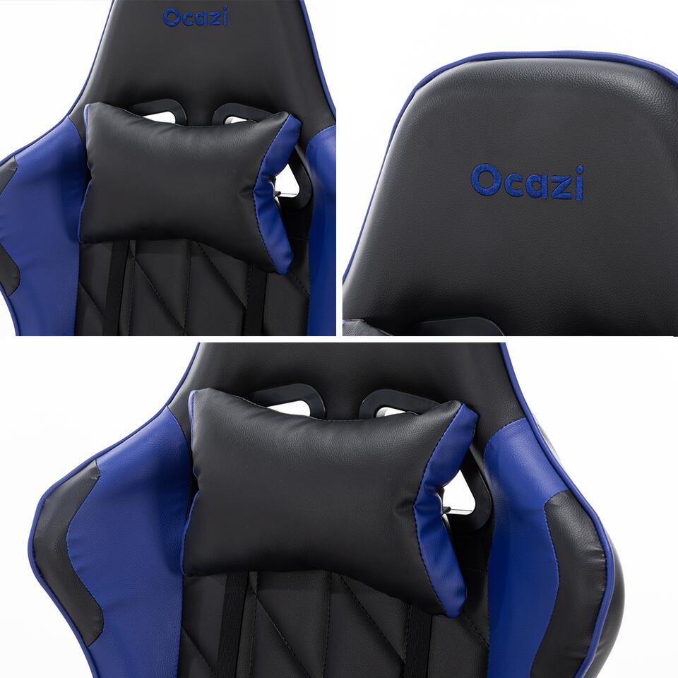 Ocazi Nevada Gaming stoel - Bureaustoel - Zwart/Blauw