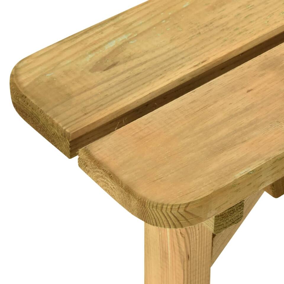 vidaXL Picknicktafel 4 zijden 172x172x73 cm geïmpregneerd grenenhout