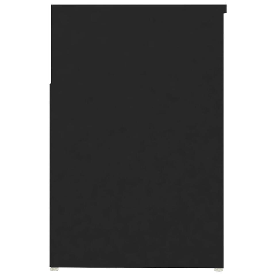vidaXL Schoenenbank 80x30x45 cm spaanplaat zwart