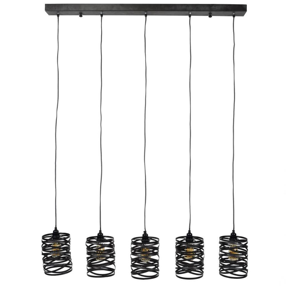 Giga Meubel Hanglamp 5-Lichts - Metaal - Cilinder - Lamp Spindle