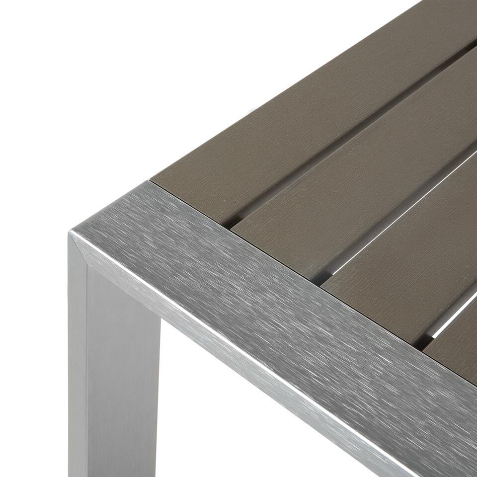 Beliani Salontafel SALERNO - grijs aluminium
