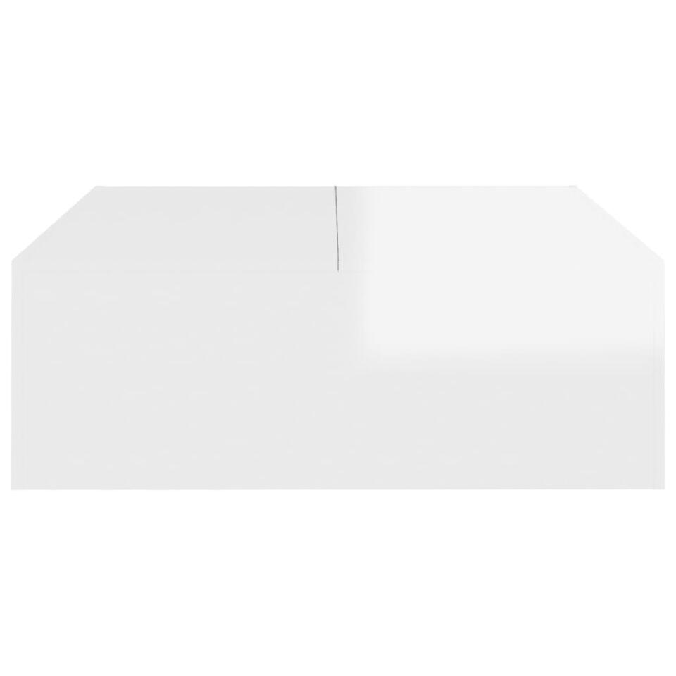 vidaXL Salontafel 100x100x35 cm spaanplaat hoogglans wit