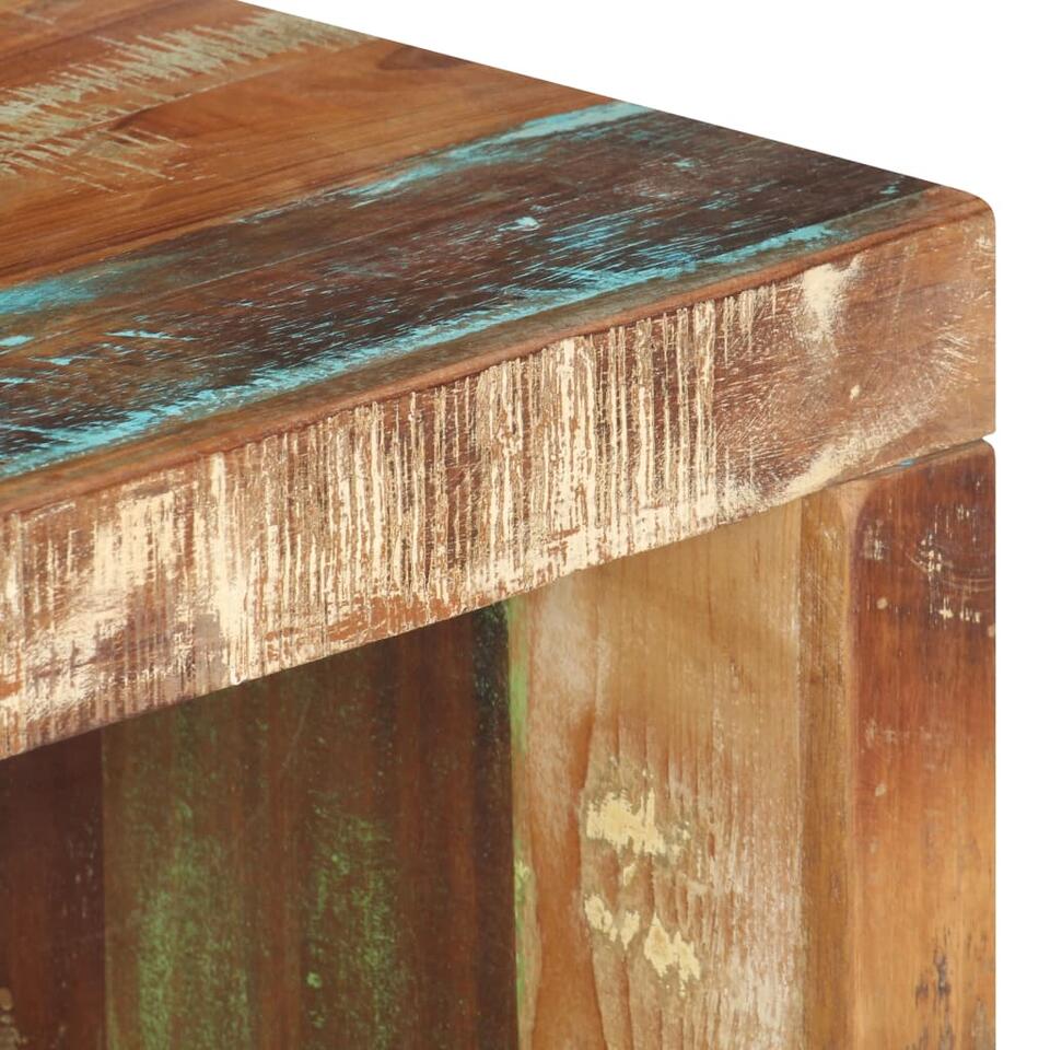 vidaXL 2-delige Salontafelset massief gerecycled hout