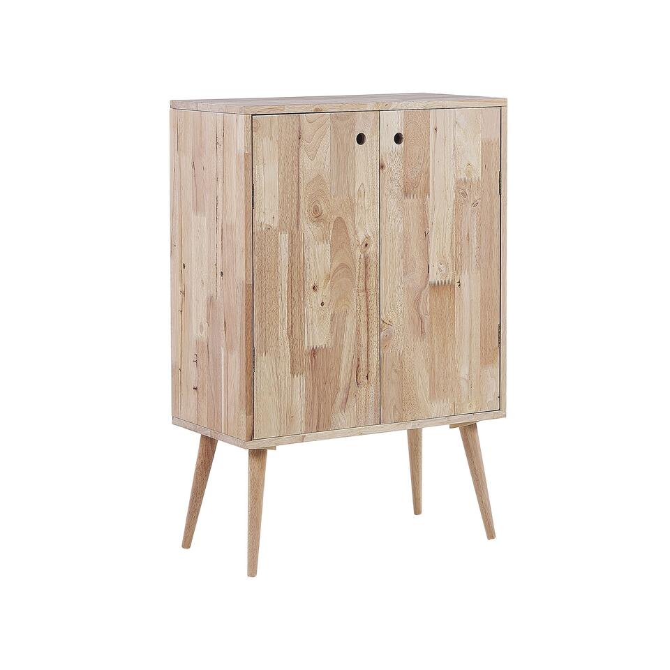 terug materiaal neef Beliani Sideboard CHANDLER - Lichte houtkleur rubberhout | Leen Bakker
