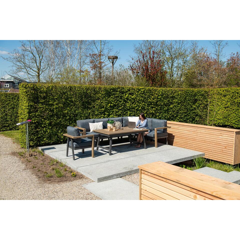 Garden Impressions Morgana dining loungeset + fauteuil - C. black/Teak