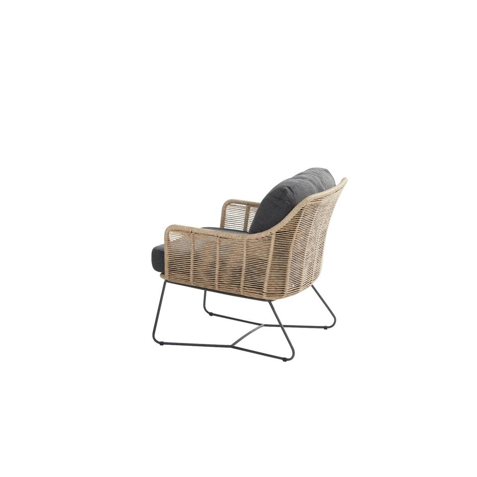 Belmond/Yoga stoel-bank loungeset - Naturel - 6 delig