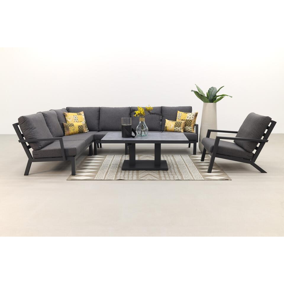 VDG Rockford/Atlanta aluminium loungeset antraciet - Verstelbare tafel