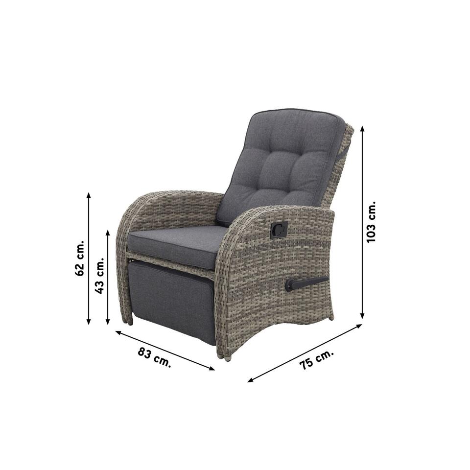 VDG Casablanca/Jersey Deluxe verstelbare stoel loungeset - 5-delig