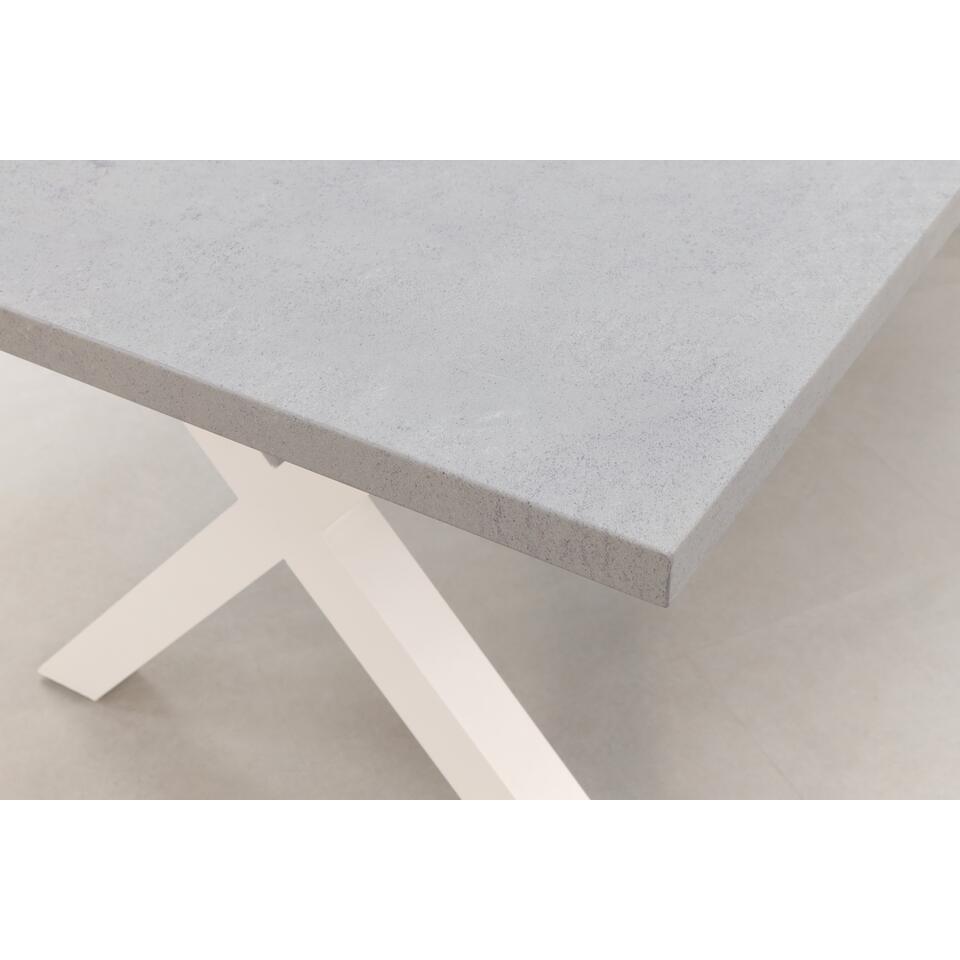 VDG Verona betonlook tuintafel 220 x 100 cm. - White