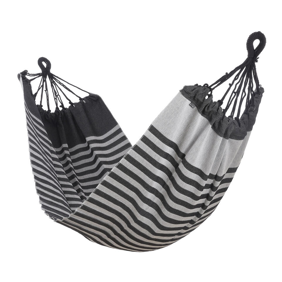 In The Mood Collection Hangmat Stripes - L230 x B120 cm - Zwart