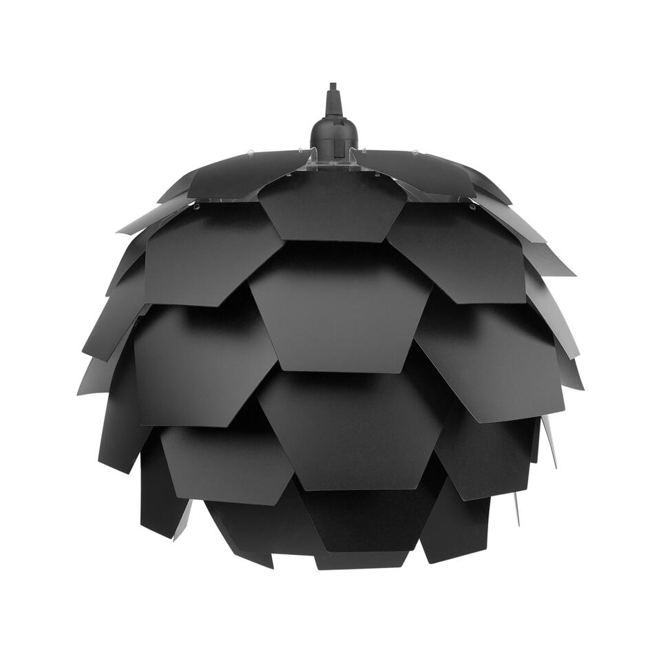Beliani Hanglamp SEGRE - Zwart synthetisch materiaal