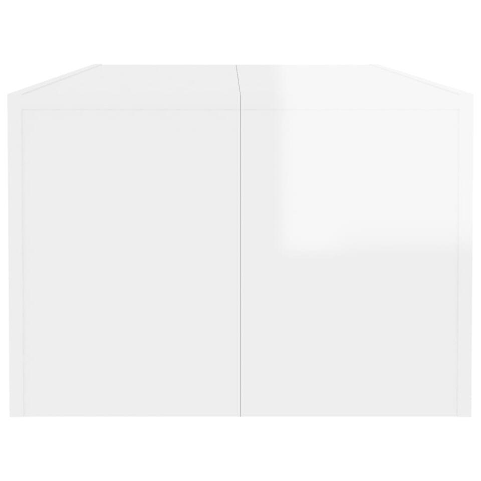 vidaXL Salontafel 110x50x35 cm spaanplaat hoogglans wit