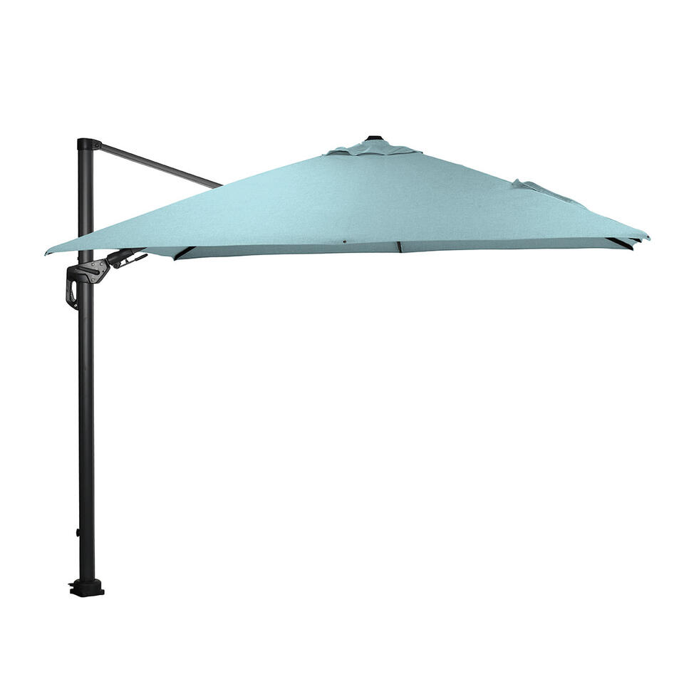 GIO Hawaii Deluxe parasol 300x300cm - frame d. grijs - doek m. grijs